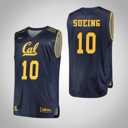 Youth California Golden Bears #10 Justice Sueing Authentic College Basketball Jersey Navy