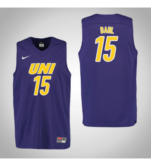 Northern Iowa Panthers #15 Justin Dahl Authentic College Basketball Jersey Purple