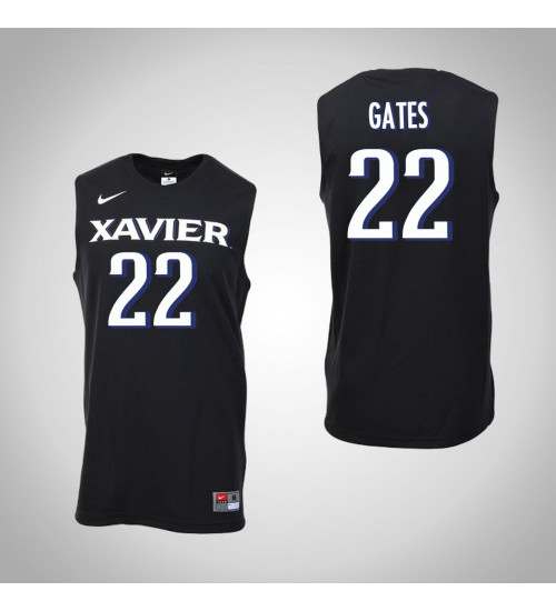 Women's Xavier Musketeers #22 Kaiser Gates Authentic College Basketball Jersey Black