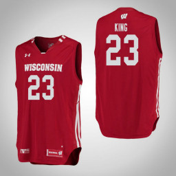 Youth Wisconsin Badgers #23 Kobe King Authentic College Basketball Jersey Red