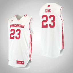Youth Wisconsin Badgers #23 Kobe King Authentic College Basketball Jersey White
