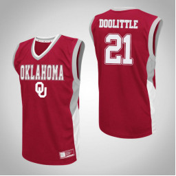 Youth Oklahoma Sooners #21 Kristian Doolittle Fadeaway Authentic College Basketball Jersey Red