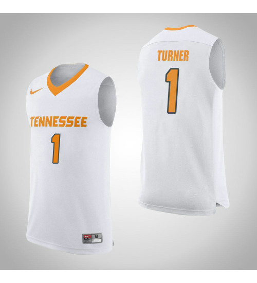 Tennessee Volunteers #1 Lamonte Turner Authentic College Basketball Jersey White