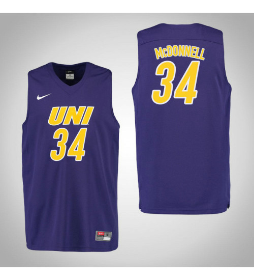 Youth Northern Iowa Panthers #34 Luke McDonnell Authentic College Basketball Jersey Purple