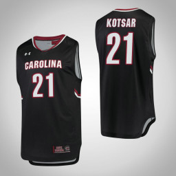 South Carolina Gamecocks #21 Maik Kotsar Replica College Basketball Jersey Black