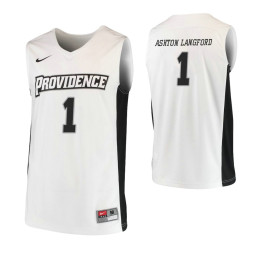 Youth Providence Friars #1 Makai Ashton-Langford Replica College Basketball Jersey White