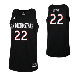 San Diego State Aztecs #22 Malachi Flynn Replica College Basketball Jersey Black