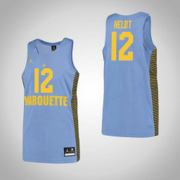 Marquette Golden Eagles #12 Matt Heldt Authentic College Basketball Jersey Blue