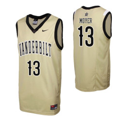 Youth Vanderbilt Commodores Matthew Moyer Replica College Basketball Jersey Gold