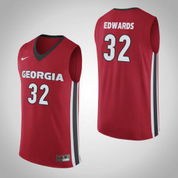 Women's Georgia Bulldogs #32 Mike Edwards Replica College Basketball Jersey Red