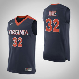 Youth Virginia Cavaliers #32 Moné Jones Authentic College Basketball Jersey Navy