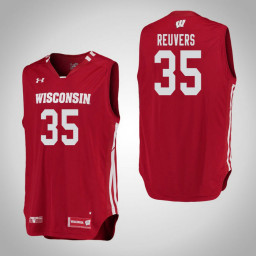 Women's Wisconsin Badgers #35 Nate Reuvers Replica College Basketball Jersey Red