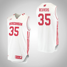 Women's Wisconsin Badgers #35 Nate Reuvers Replica College Basketball Jersey White
