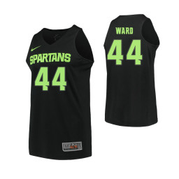 Michigan State Spartans #44 Nick Ward Authentic College Basketball Jersey Black