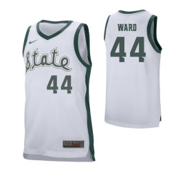 Michigan State Spartans #44 Nick Ward Authentic College Basketball Jersey White
