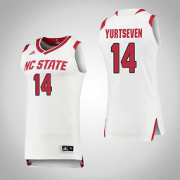 Youth NC State Wolfpack #14 Omer Yurtseven Replica College Basketball Jersey White