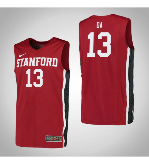 Youth Stanford Cardinal #13 Oscar da Silva Authentic College Basketball Jersey Red