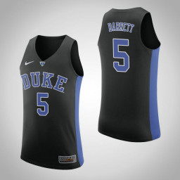 Duke Blue Devils #5 RJ Barrett Authentic College Basketball Jersey Black