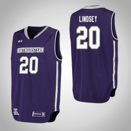 Northwestern Wildcats #20 Scottie Lindsey Performance Authentic College Basketball Jersey Purple
