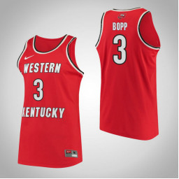 Western Kentucky #3 Sidnee Bopp Performance Authentic College Basketball Jersey Red