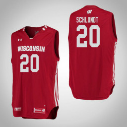 Women's Wisconsin Badgers #20 T.J. Schlundt Replica College Basketball Jersey Red