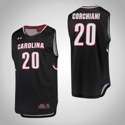 South Carolina Gamecocks #20 Tommy Corchiani Authentic College Basketball Jersey Black