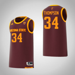 Youth Arizona State Sun Devils #34 Trevor Thompson Replica College Basketball Jersey Maroon