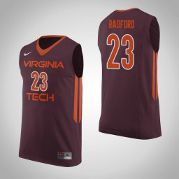 Youth Virginia Tech Hokies #23 Tyrece Radford Authentic College Basketball Jersey Maroon