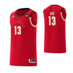 Women's Louisville Cardinals #13 V.J. King Harlem Renaissance Authentic College Basketball Jersey Red