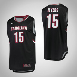 South Carolina Gamecocks #15 Wesley Myers Replica College Basketball Jersey Black