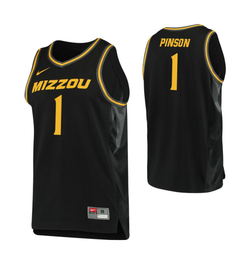 Women's Missouri Tigers #1 Xavier Pinson Authentic College Basketball Jersey Black