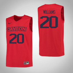 Youth Dayton Flyers #20 Xeyrius Williams Authentic College Basketball Jersey Red