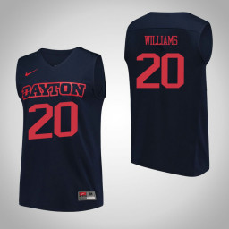 Youth Dayton Flyers #20 Xeyrius Williams Performance Authentic College Basketball Jersey Navy