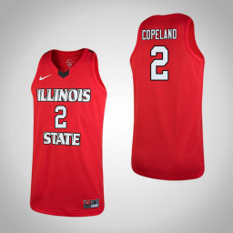 Illinois State Redbirds #2 Zach Copeland Replica College Basketball Jersey Red