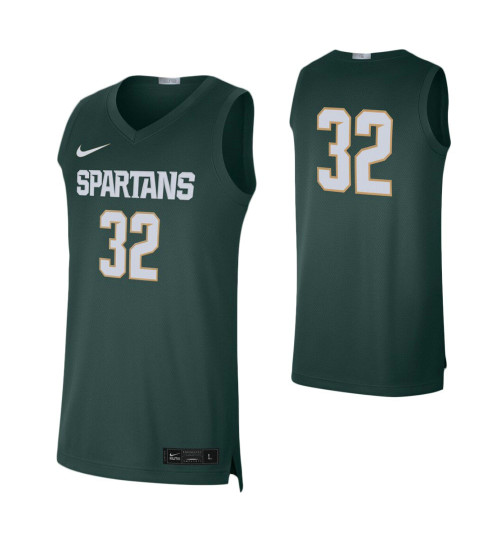 Women's Michigan State Spartans #32 Limited Authentic College Basketball Jersey Green