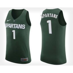 Youth Michigan State Spartans #1 Green Authentic College Basketball Jersey