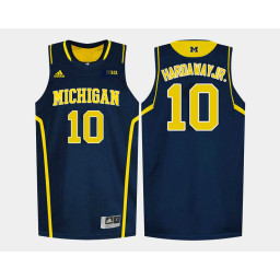 Youth Michigan Wolverines #10 Tim HardRoad Jr. Navy Road Authentic College Basketball Jersey