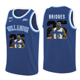 Youth Villanova Wildcats #25 Mikal Bridges Replica College Basketball Jersey Blue