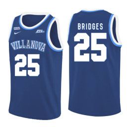Villanova Wildcats #25 Mikal Bridges Replica College Basketball Jersey Blue