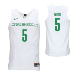 Youth Oregon Ducks Miles Norris Authentic College Basketball Jersey White