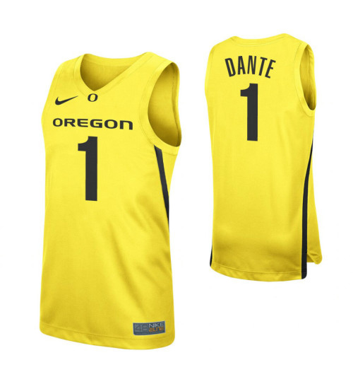 Youth N'Faly Dante Replica College Basketball Jersey Yellow Oregon Ducks
