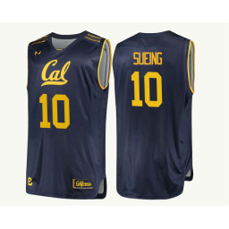 Youth California Golden Bears #10 Justice Sueing Replica College Basketball Jersey Navy