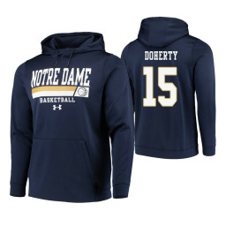 Notre Dame Fighting Irish #15 Chris Doherty Men's Navy College Basketball Hoodie