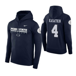 Penn State Nittany Lions #4 Daniil Kasatkin Men's Navy Hoodie