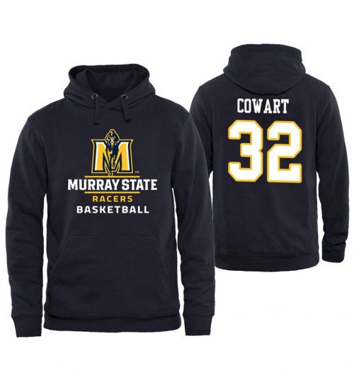 Murray State Racers #32 Darnell Cowart Men's Personalized Navy Hoodie