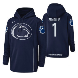 Penn State Nittany Lions #1 Deivis Zemgulis Men's Navy College Basketball Hoodie