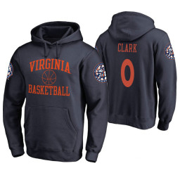 Virginia Cavaliers #0 Kihei Clark Men's Navy College Basketball Hoodie