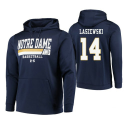 Notre Dame Fighting Irish #14 Nate Laszewski Men's Navy College Basketball Hoodie