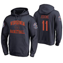 Virginia Cavaliers #11 Ty Jerome Men's Navy College Basketball Hoodie