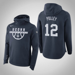 Uconn Huskies #12 Tyler Polley Men's Navy College Basketball Hoodie